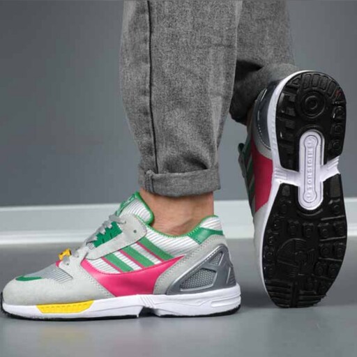 کتونی مردانه آدیداس طوسی سبز  Adidas Zx8000  سایز 41تا44