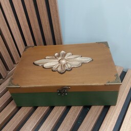 جعبه چوبی بزرگ و زیبا  با طرح های مختلف و تقسیم  3 و 5 عددی