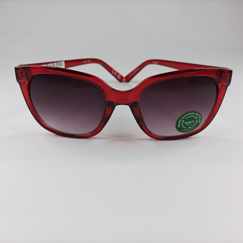 عینک آفتابی زنانه کائوچویی قرمز کد 642 محصول شرکت Beeline Group آلمان UV400 برند Accessories بهمراه شناسنامه و کاور 