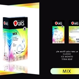کاندوم OURS اورز مدل MIX میکس بسته 12 عددی