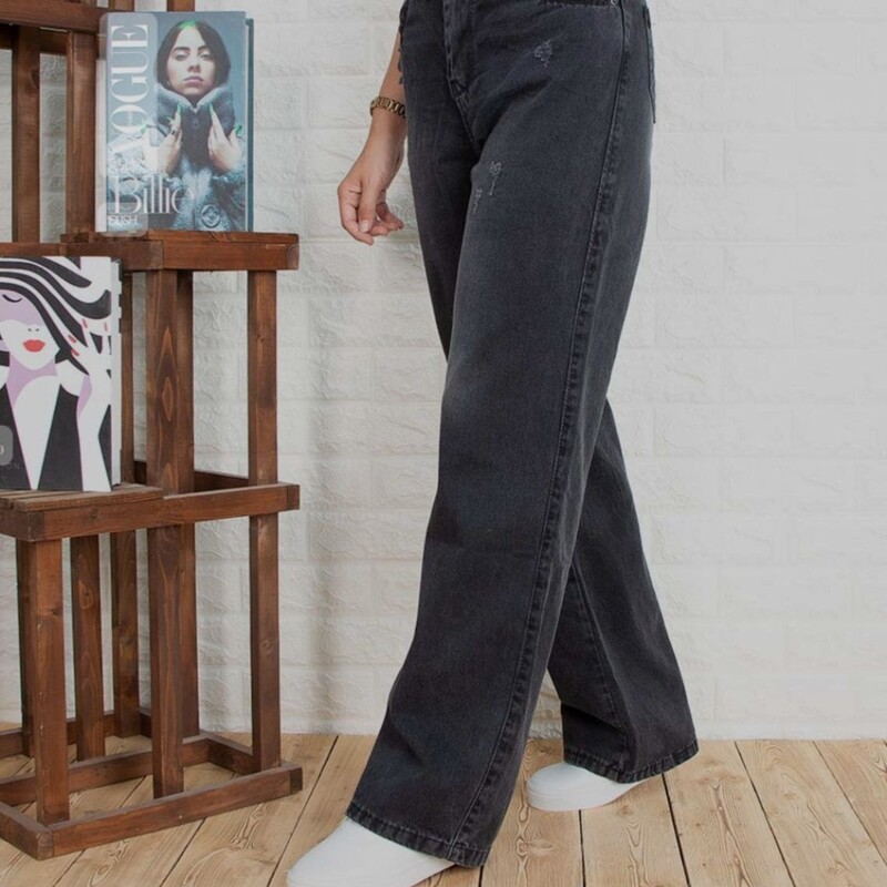 شلوار جین بگ زغالی زنانه جین اصلی باکیفیت سایز 36 تا 48 خوشپوش شیک ضمانت مرجوعی و تعویض قیمت استثنایی ارسال رایگان فوری 