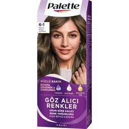 کیت رنگ مو پلت Palette سری GOZ ALICI شماره 1-6 حجم 50 میلی لیتر رنگ بلوند دودی تیره