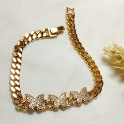 دستبند زنانه برند ysx طلایی پروانه ای 