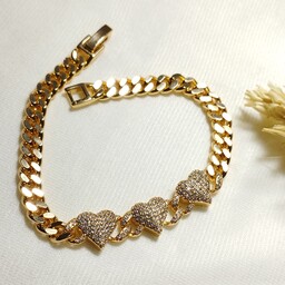 دستبند زنانه برند ysx طلایی 