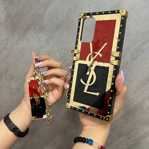 قاب گوشی سامسونگA72 مدل صندوقی پلاک دار طرح های گوچی و ysl