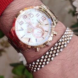 ست ساعت مردانه مارک ایگل تایم طرح کورنو  به همراه دستبند رولکسی اصلی  فوق العاده زیبا و شیک همراه جعبه کادویی