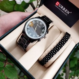ست ساعت مردانه مارک محبوب والار  به همراه دستبند رولکسی اصلی  فوق العاده زیبا و دلنشین مناسب هدیه همراه جعبه کادویی
