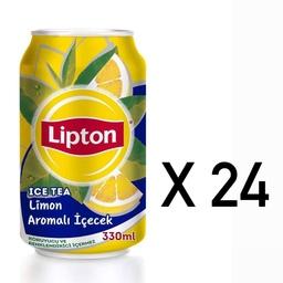 نوشیدنی چای سرد  آیس تی لیمو لیپتون حجم 330 میلی لیتر بسته24 عددی