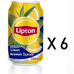 نوشیدنی چای سرد آیس تی لیمو لیپتون حجم 330 میلی لیتر بسته6 عددی