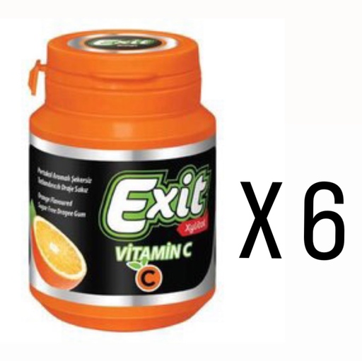 آدامس اگزیت 50 گرم پرتقالی  حاوی ویتامین C بسته6 عددی