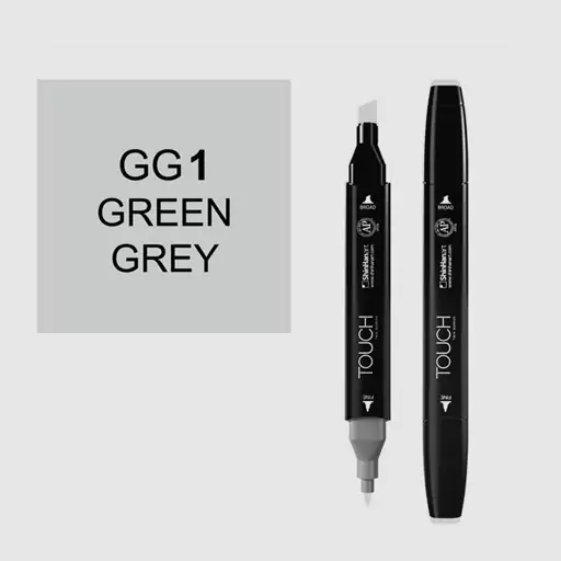 ماژیک راندو دو سر برند تاچ بدنه مشکی Shinhanart GG1 GREEN  GRAY