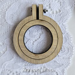 کارگاه گلدوزی مینیاتوری چوبی قطر 2 سانت مدل دایره