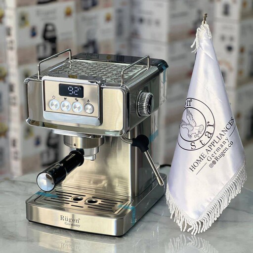 اسپرسو قهوه ساز روگن مدلRU-2930 بدنه تمام استیل دو سال گارانتی