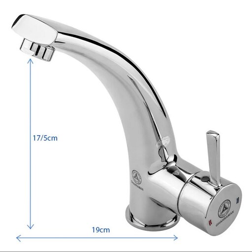 شیر روشویی  قهرمان مدل ارکیده کروم (60 ماه گارانتی) QAHREMAN