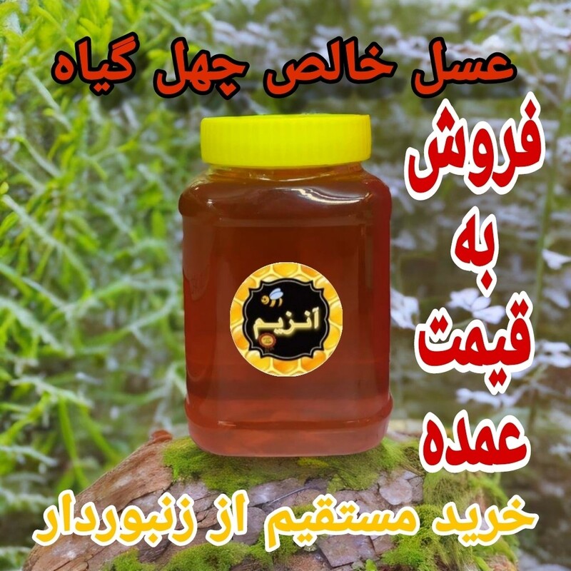 عسل طبیعی چهل گیاه  یک کیلو گرمی