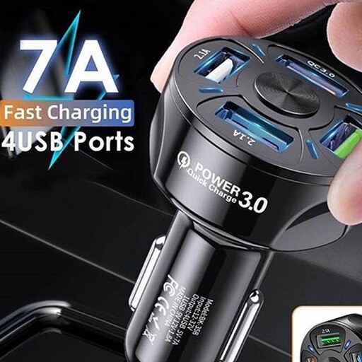 شارژر فندکی 35 وات 4 پورت  4 Ports USB Car Charge کیفیت فوق العاده