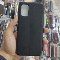 کیف گوشی A02s سامسونگ مگنتی چرمی مشکی جاکارتی دار