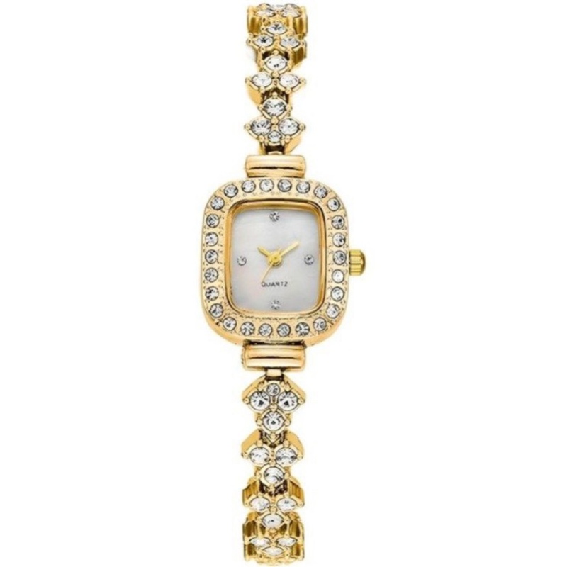 ساعت زنانه فول نگین ظریف رویال کرون به همراه دستبند ROYAL CROWN طلایی