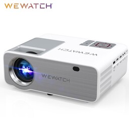ویدیو پروژکتور وایفای برند WEWATCHمدل V53  بلوتوث 5G پشتیبانی 4K کیفیت 1080P  لومن 15000 و ANSL350 لوکس 