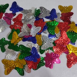 پروانه  رنگی متالایز کوچک پک ده عددی