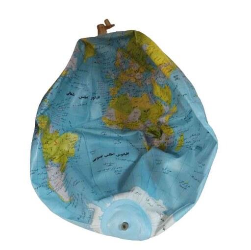 نقشه کره زمین بادی نقشه جغرافیایی بادکنکی آذران تحریرات توپ بادی اسباب بازی آموزشی آموزش و یادگیری زمین شناسی و جغرافیا