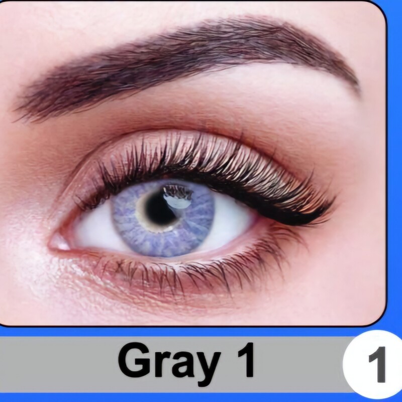 لنز چشم رنگی نیوویژن رنگ طوسی روشن Gray1