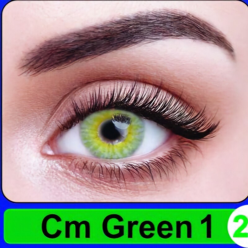 لنز چشم رنگی نیوویژن رنگ سبز وسط عسلی cm green1