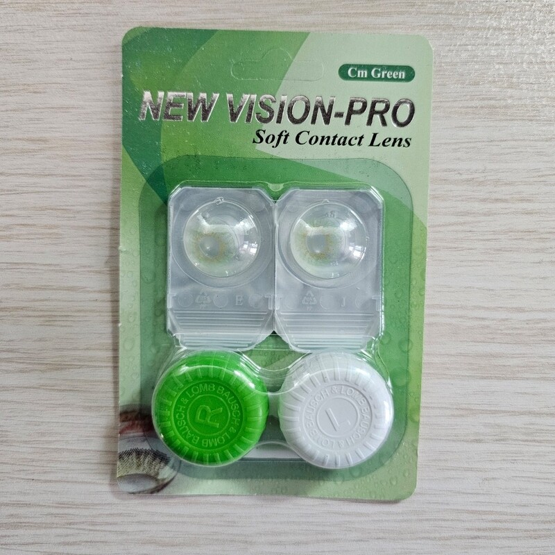 لنز چشم رنگی نیوویژن رنگ سبز وسط عسلی cm green1