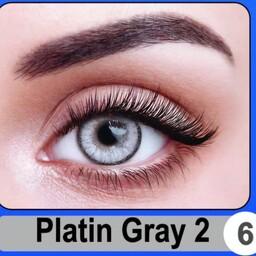 لنز چشم رنگی نیوویژن رنگ طوسی پلاتینه Platin gray2