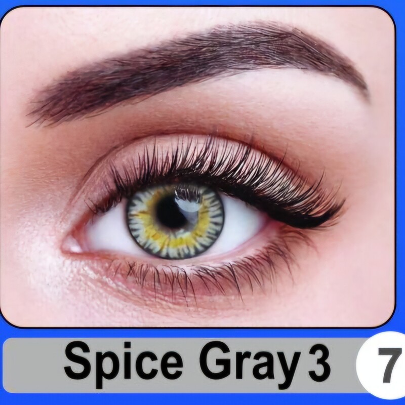 لنز چشم رنگی نیوویژن رنگ طوسی اسپایس Spice gray3
