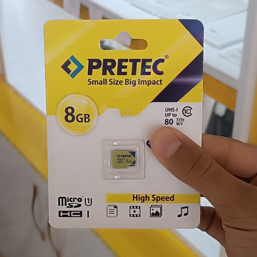 رم میکرو 8 گیگ PRETEC سرعت بالا 80MB ارسال رایگان 