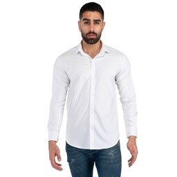 42441 پیراهن اسپرت مردانه آستین بلند ساده دارای سایز لارج تا 3 ایکس و دارای 15 رنگبندی متنوع