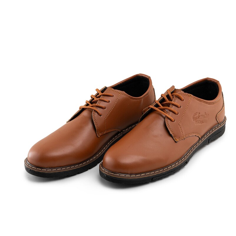 44439  کفش رسمی مردانه Clarks چرم مصنوعی بندی دارای 2 رنگبندی سایز 41 تا 44