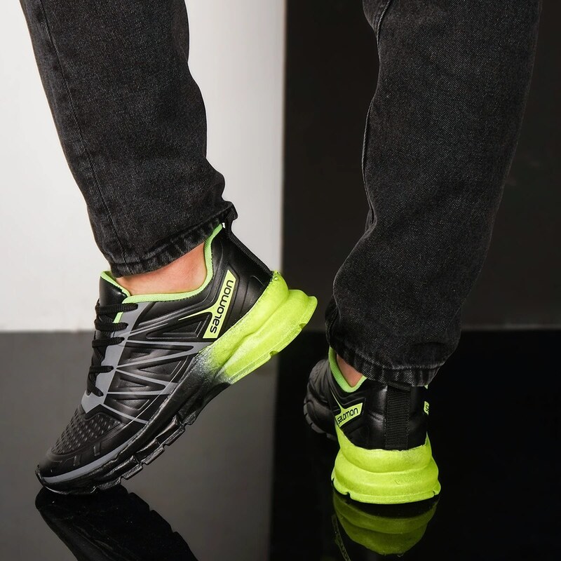کفش ورزشی مردانه مشکی سبز سایز 41 تا 44 مدل simba