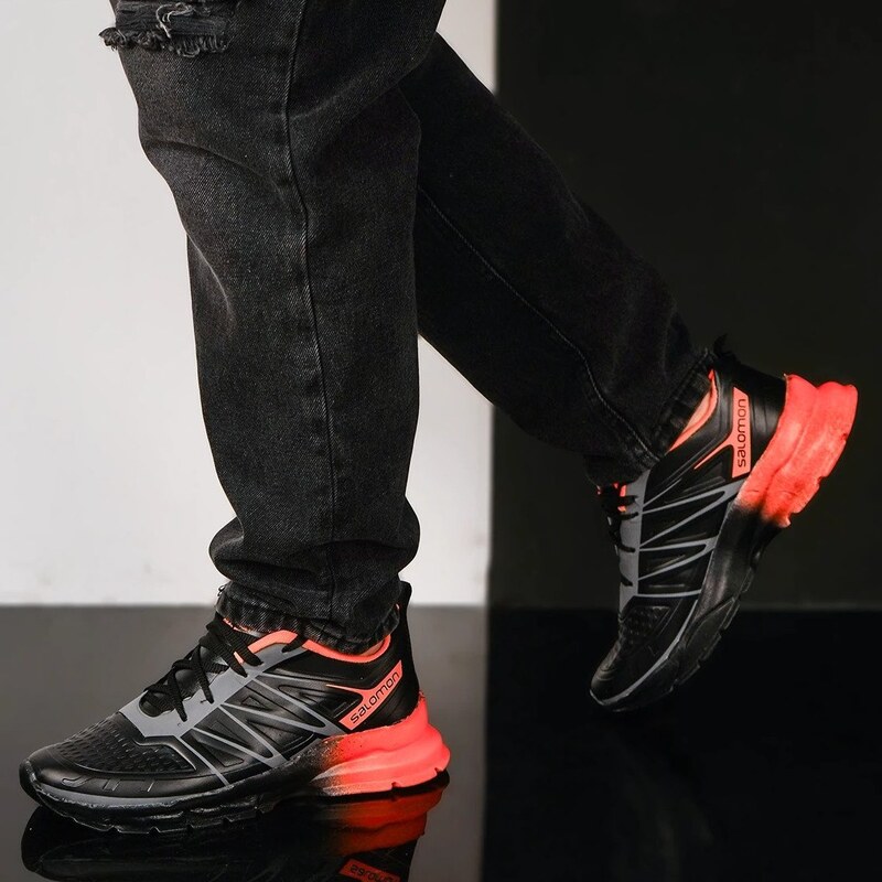 کفش ورزشی مردانه مشکی نارنجی سایز 41 تا 44 مدل simba