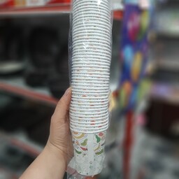 لیوان کاغذی مناسب نوشیدنی بسته 50 عددی رنگ به صورت رندوم