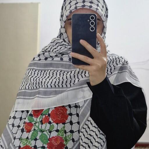 روسری وال نخی طرح چفیه فلسطینی کوفیه