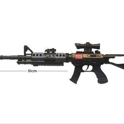 تفنگ مسلسل صدادار سلفونی اسباب بازی مدل شاپرک