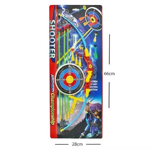 تیر و کمان با دارت روکارتی متوسط  اسباب بازی مدل کاوش