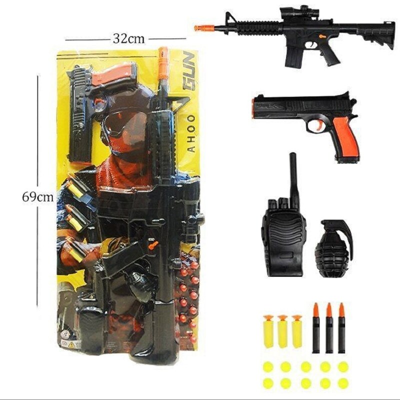 ست پلیس M16 و کلت FBI روکارتی اسباب بازی مدل آهو