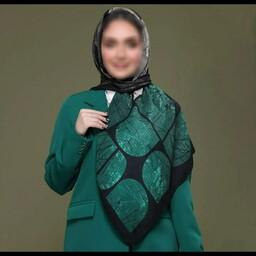 روسری قواره کوچک نخی کشمیر جدید سبز روسری قواره 100 طرحدار زنانه دخترانه روسری