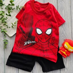 لباس نوزادی و بچگانه تیشرت شلوارک مرد عنکبوتی پسرانه