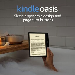 کتابخوان Kindle Oasis  با صفحه نمایش 7 اینچی و دکمه های چرخش صفحه