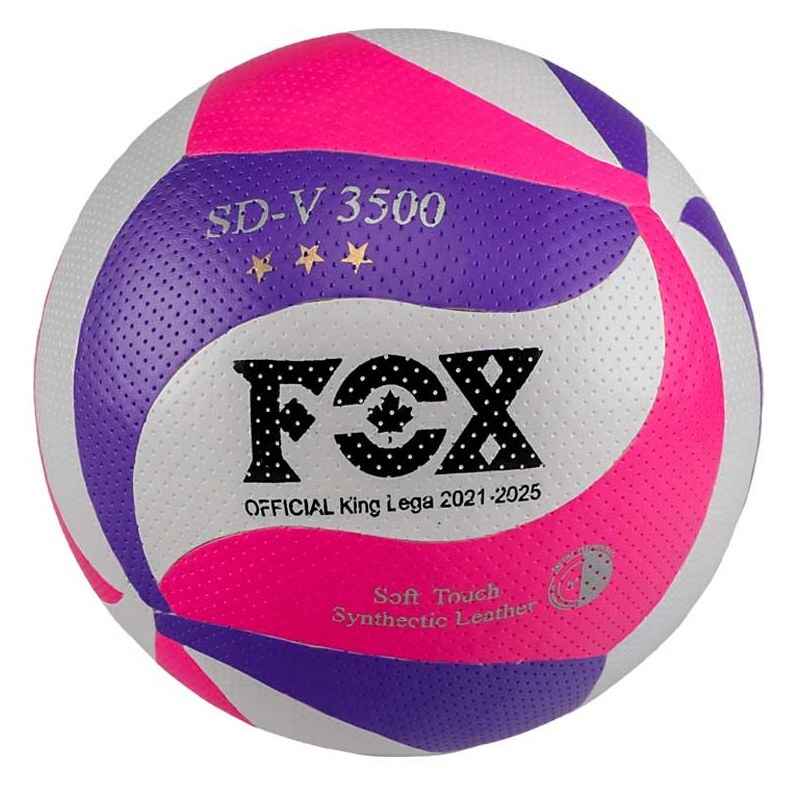توپ والیبال چرمی فوکس سایز 5 طرح PVL3500