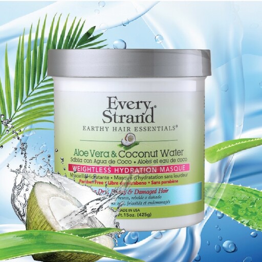 ماسک آبرسان مو آلوئه ورا و آب نارگیل اوری استرند Every Strand Weightless Hydration وزن 425 گرم