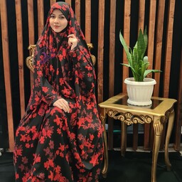 چادر میزبان شکوفه با ضمانت شیت وشو وتضمین دوخت و کیفیت با ارسال رایگان حجاب برتر صفری 