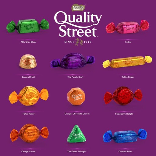 شکلات کادویی کوالیتی استریت نستله 600 گرم Quality street

