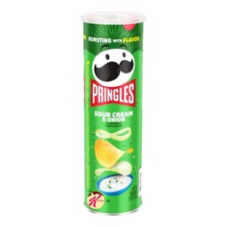 چیپس پرینگلز سبز با طعم پیاز و خامه اروپایی (165 گرم) pringles

