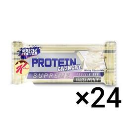 پروتئین بار کرانچی سوپریم شکلات سفید مدل Muscle Station supreme باکس 24 عددی (40 گرم)


