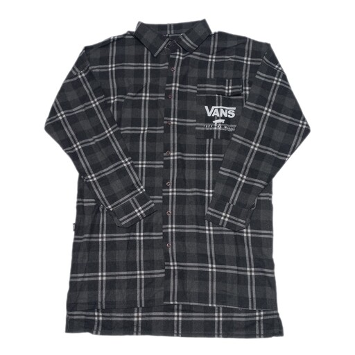 پیراهن لانگ مردانه مشکی طوسی ونس vans